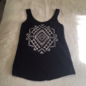 Arizona black and white tribal print tank top
